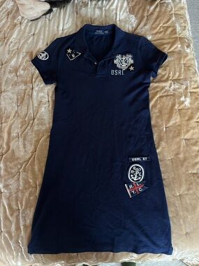 Ralph Lauren Women’s navy dress with embroidered patches